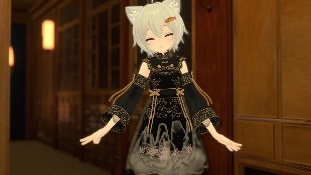 山水画の中華風ドレス【複数アバター対応】