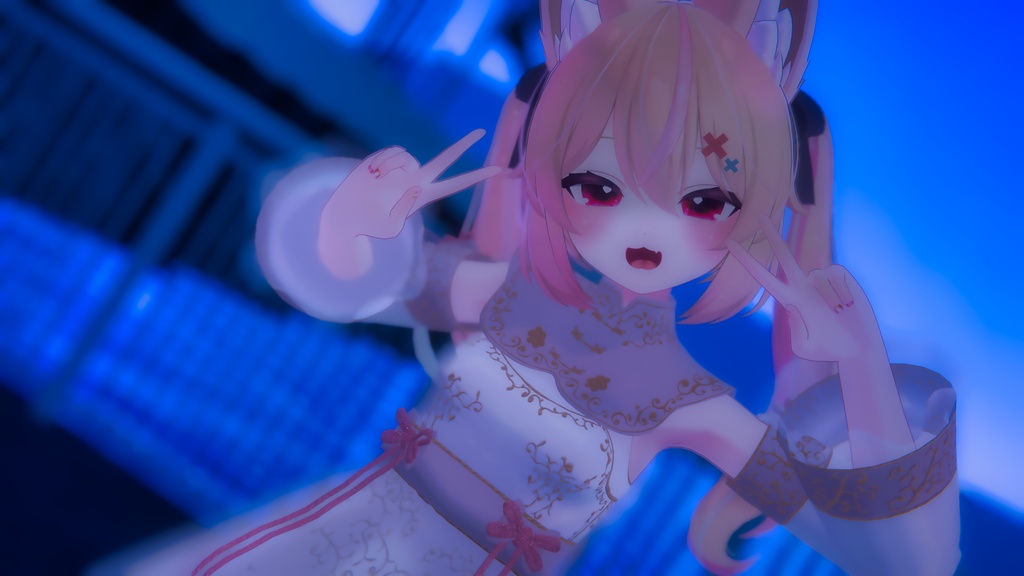 山水画の中華風ドレス【複数アバター対応】