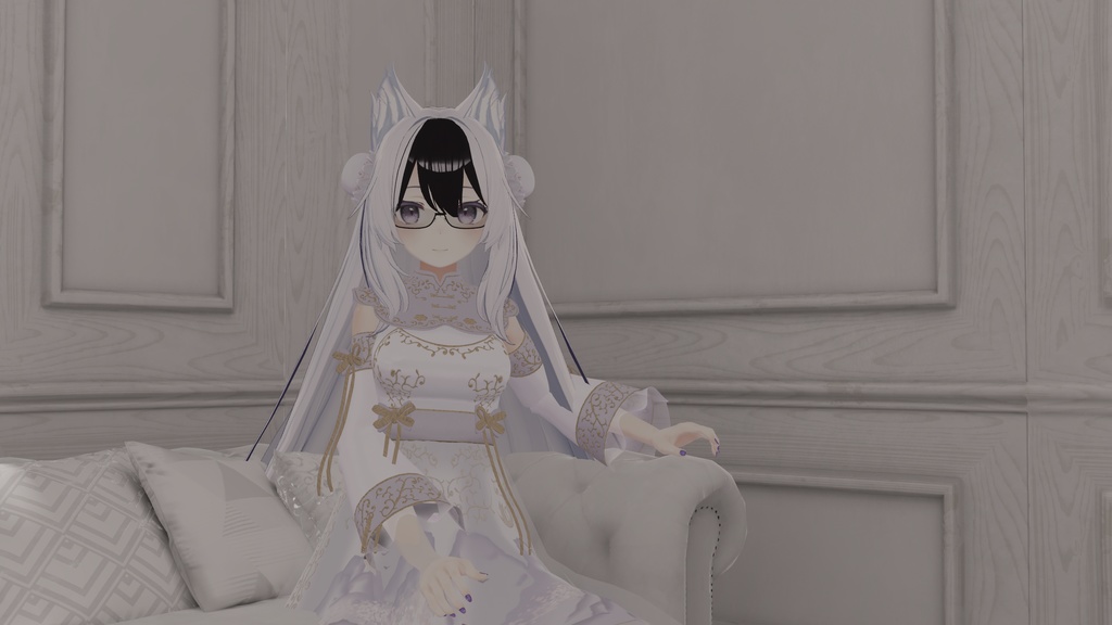 山水画の中華風ドレス【複数アバター対応】