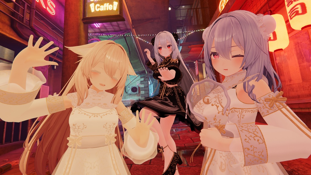 山水画の中華風ドレス【複数アバター対応】