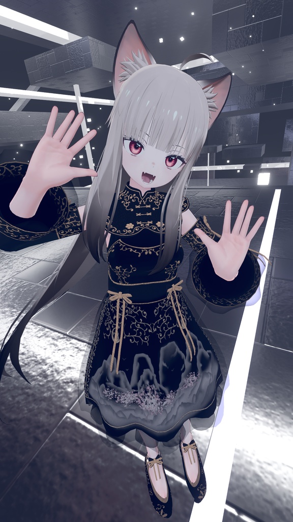 山水画の中華風ドレス【複数アバター対応】