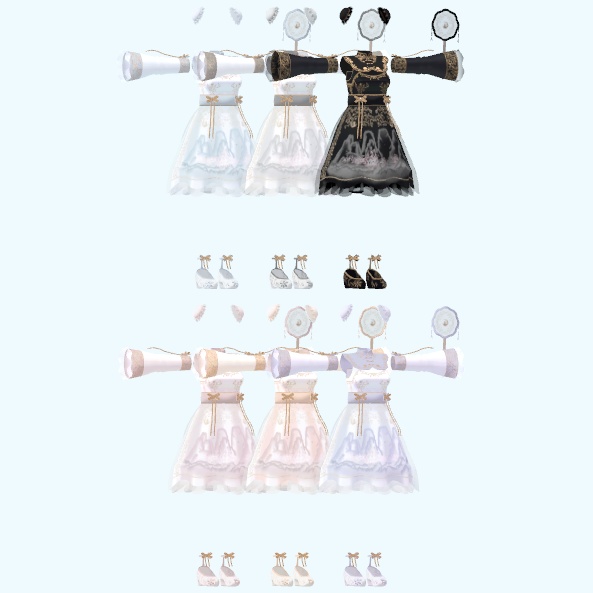 山水画の中華風ドレス【複数アバター対応】