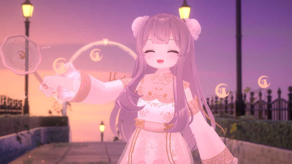 山水画の中華風ドレス【複数アバター対応】