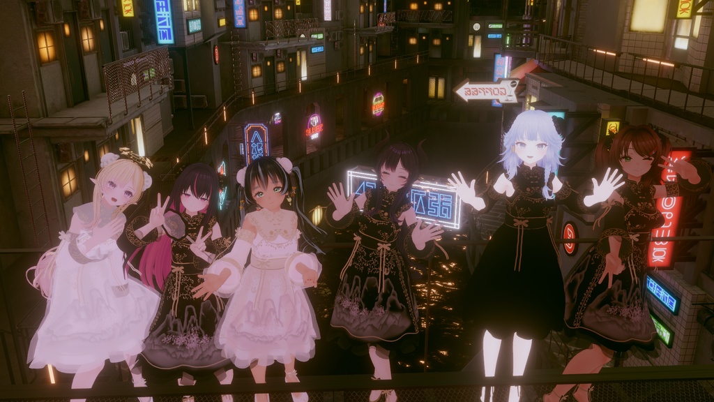 山水画の中華風ドレス【複数アバター対応】