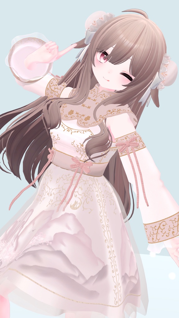 山水画の中華風ドレス【複数アバター対応】