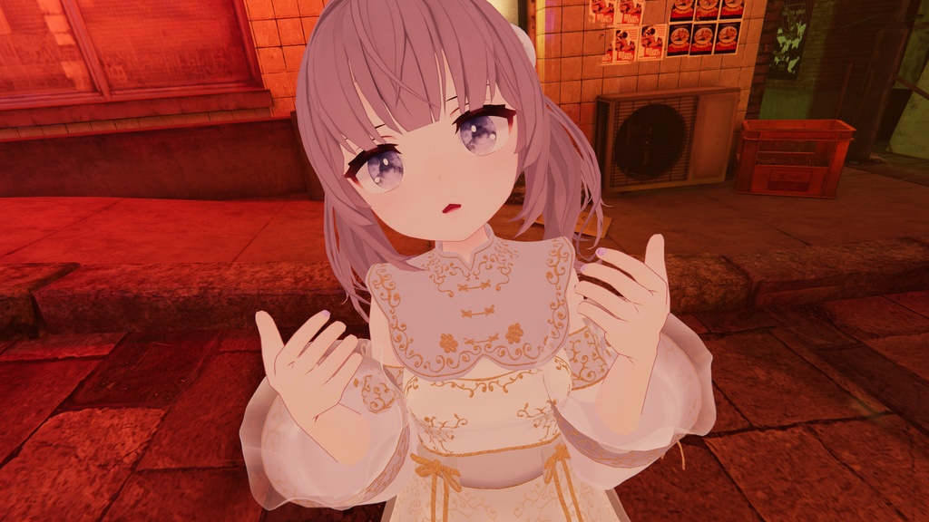 山水画の中華風ドレス【複数アバター対応】