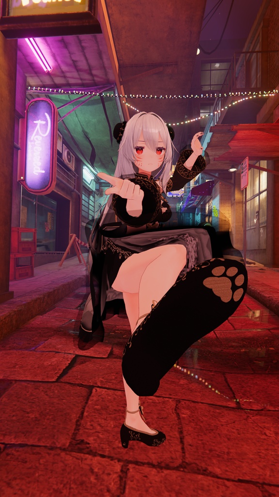 山水画の中華風ドレス【複数アバター対応】