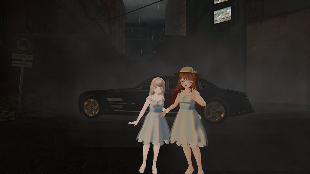 【boothフォロワー数300人突破記念】ふわふわ白ワンピ【複数アバター対応】