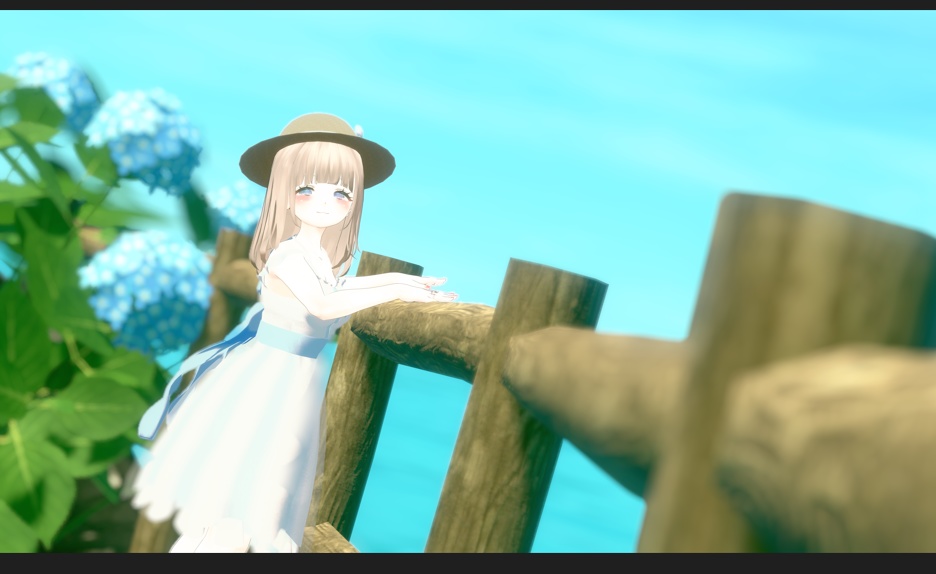 【boothフォロワー数300人突破記念】ふわふわ白ワンピ【複数アバター対応】