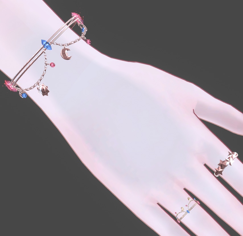 【PB対応】月と太陽のチャームアクセセット