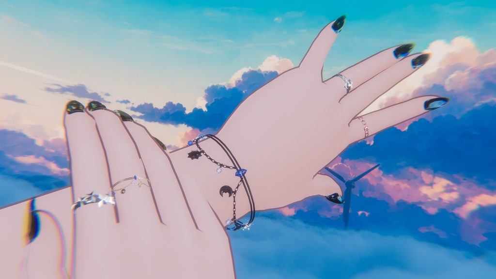 【PB対応】月と太陽のチャームアクセセット