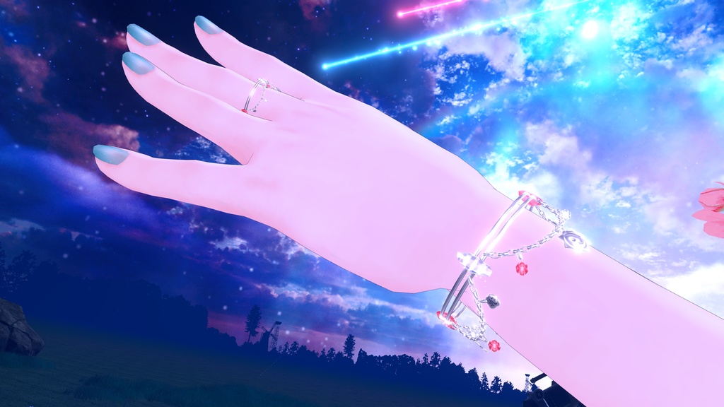 【PB対応】月と太陽のチャームアクセセット