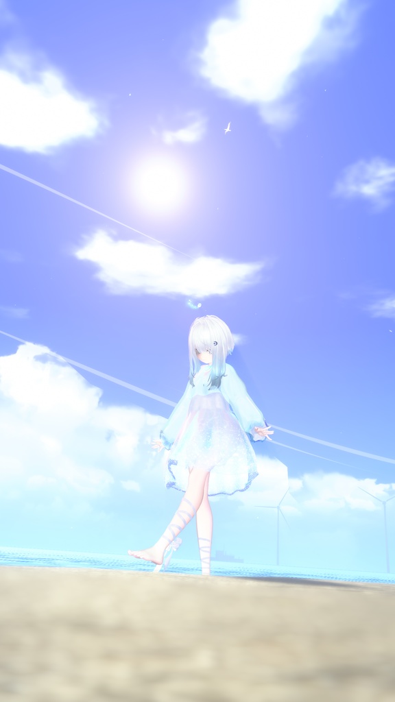 【海の仲間たちヘイロー付き❣】Jellyfish and their sea friends