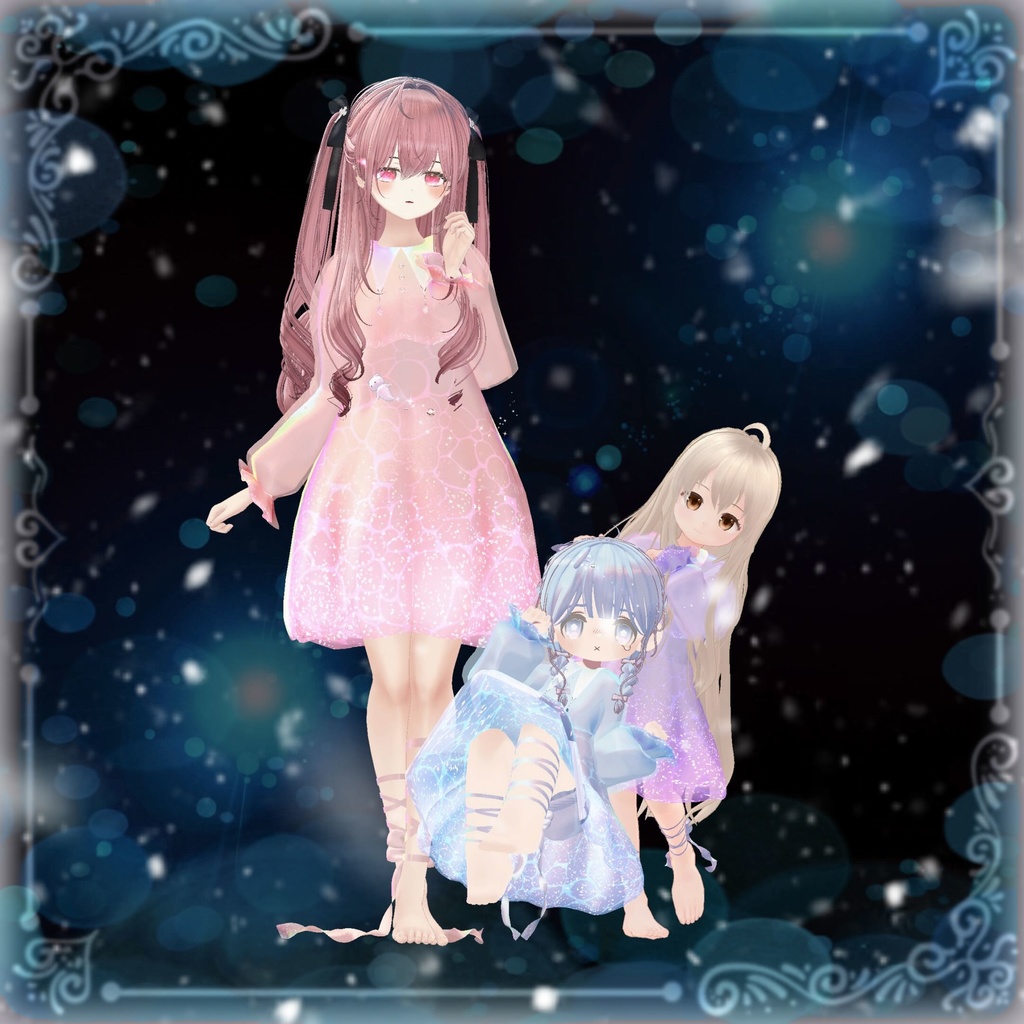 【海の仲間たちヘイロー付き❣】Jellyfish and their sea friends