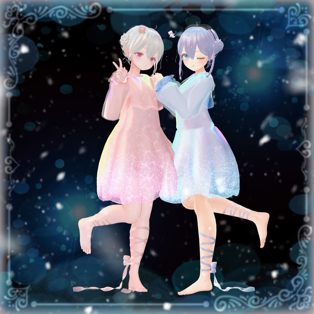 【海の仲間たちヘイロー付き❣】Jellyfish and their sea friends