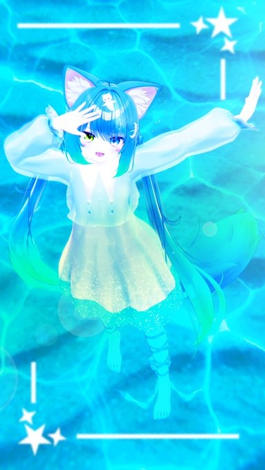 【海の仲間たちヘイロー付き❣】Jellyfish and their sea friends