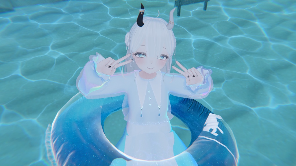 【海の仲間たちヘイロー付き❣】Jellyfish and their sea friends