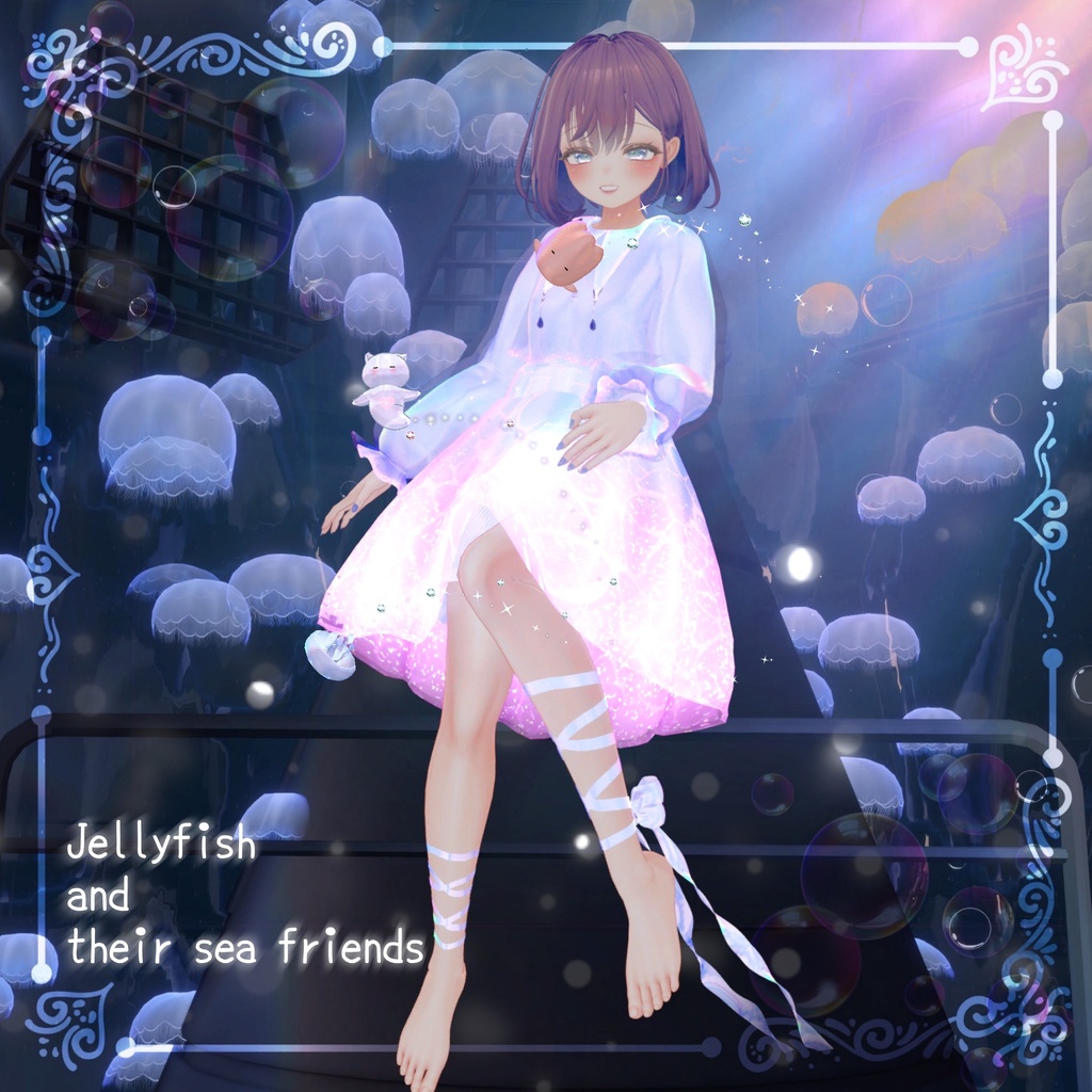 【海の仲間たちヘイロー付き❣】Jellyfish and their sea friends【販売開始セール中❣】