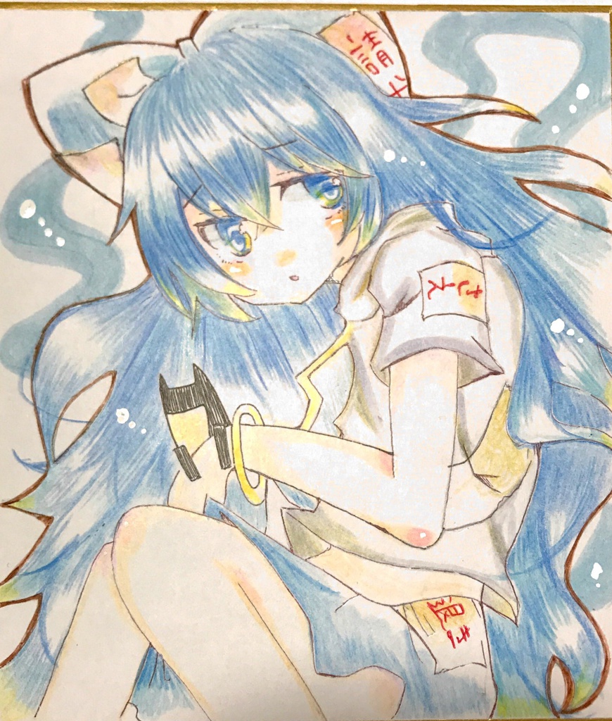 東方Project 依神紫苑 手描き色紙