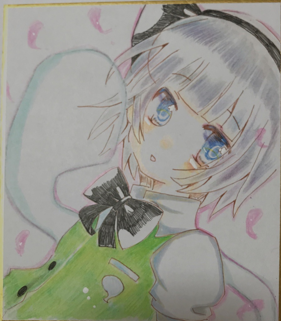 東方Project 魂魄妖夢 手描き色紙