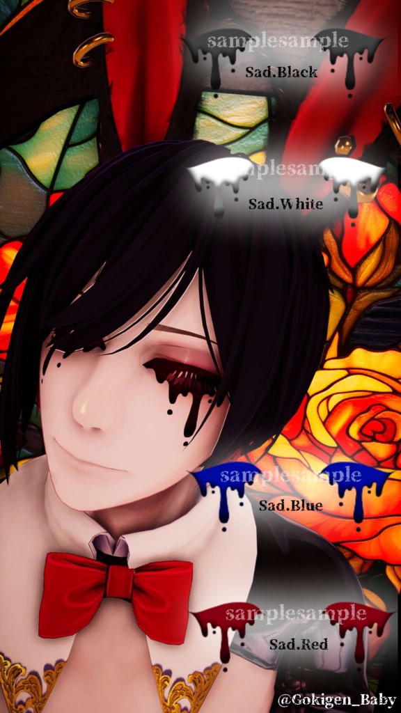 【VRChat】EmotionsClown Angry&Sad/珍飯亭アバター専用フェイスペイント