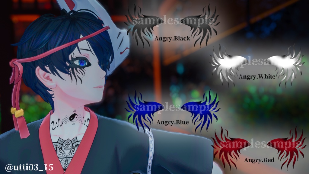 【VRChat】EmotionsClown Angry&Sad/珍飯亭アバター専用フェイスペイント