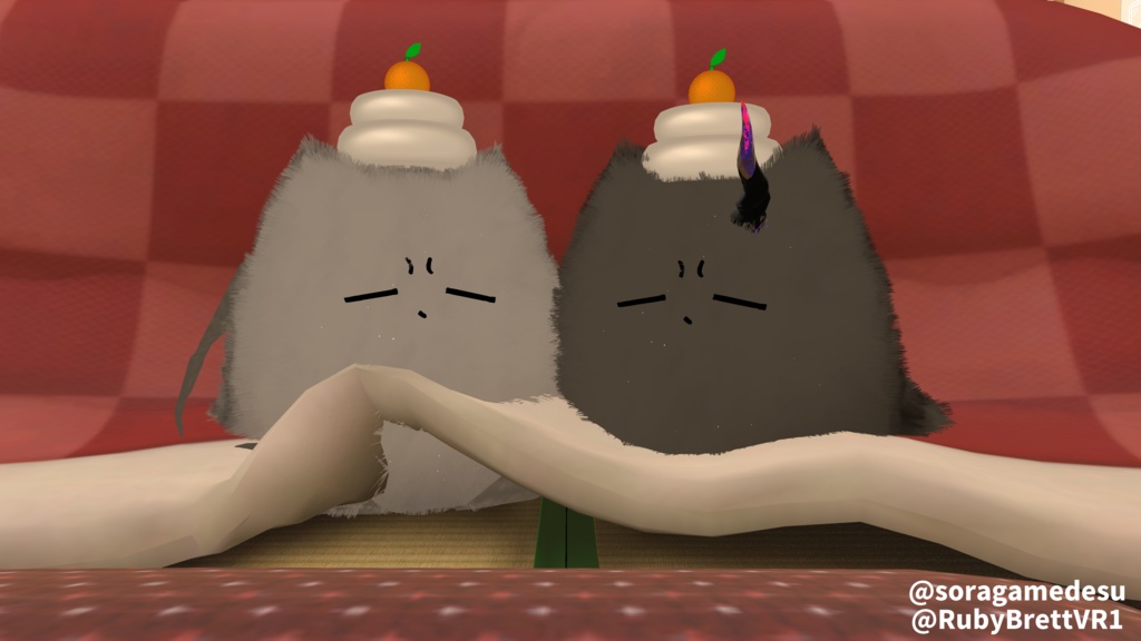 【VRChat】ゆれる鏡餅/3Dアクセサリー