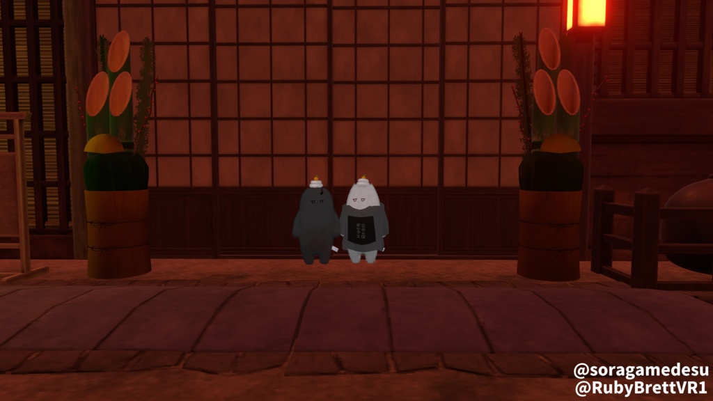 【VRChat】ゆれる鏡餅/3Dアクセサリー