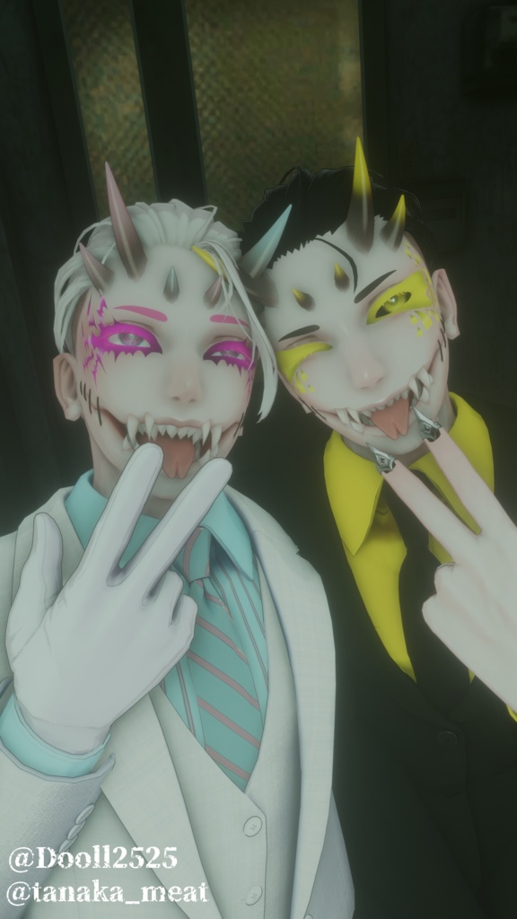 ✨販売記念セール1/17まで✨【VRChat】EmotionsClown Excitement&Joy/珍飯亭アバター専用フェイスペイント