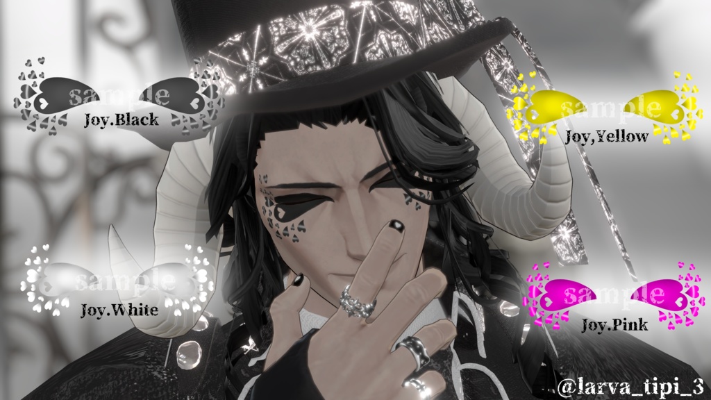 【VRChat】EmotionsClown Excitement&Joy/ドラゴニュート・ヴラウ専用フェイスペイント