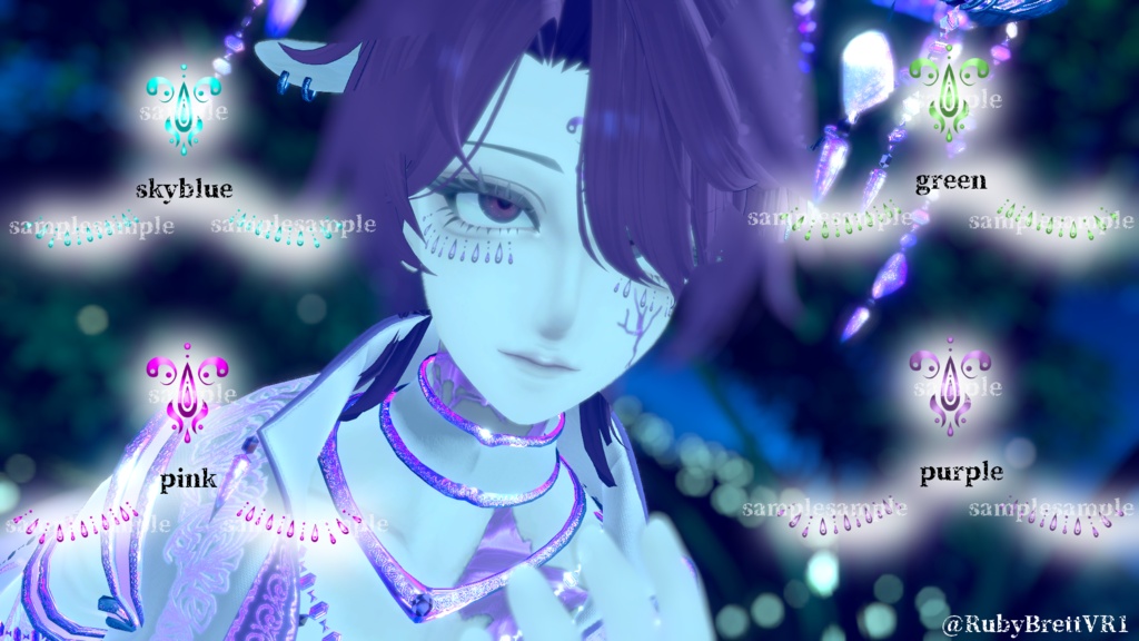 【VRChat】涙のオアシス/憂蘭-uran-専用フェイスペイント