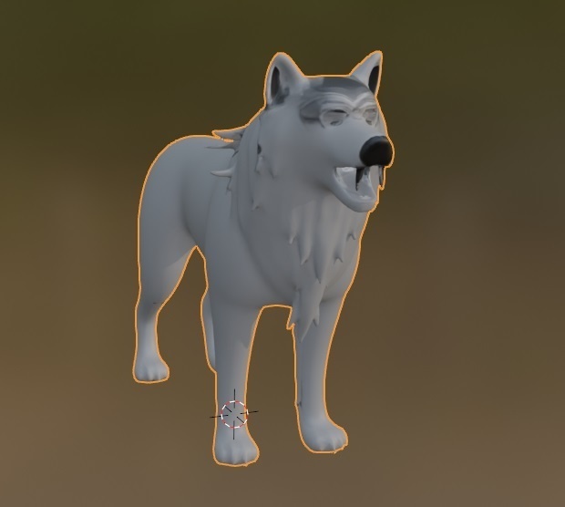 オオカミ型3Dオブジェクト