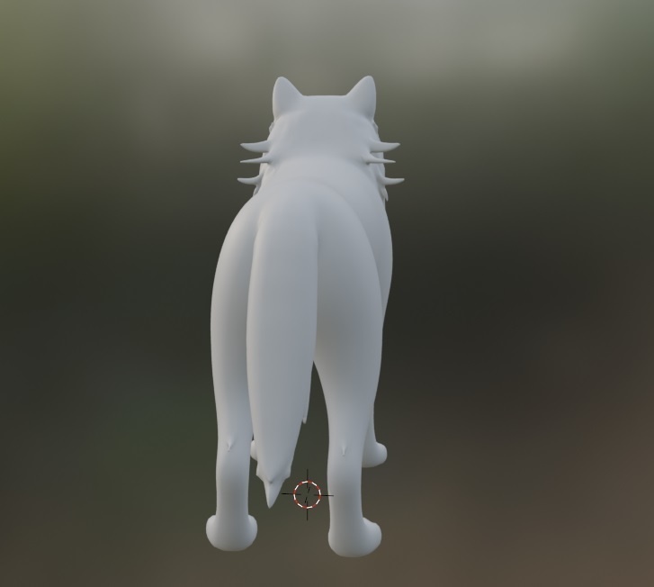 オオカミ型3Dオブジェクト