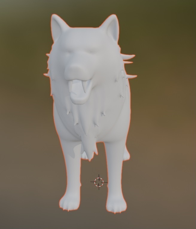 オオカミ型3Dオブジェクト