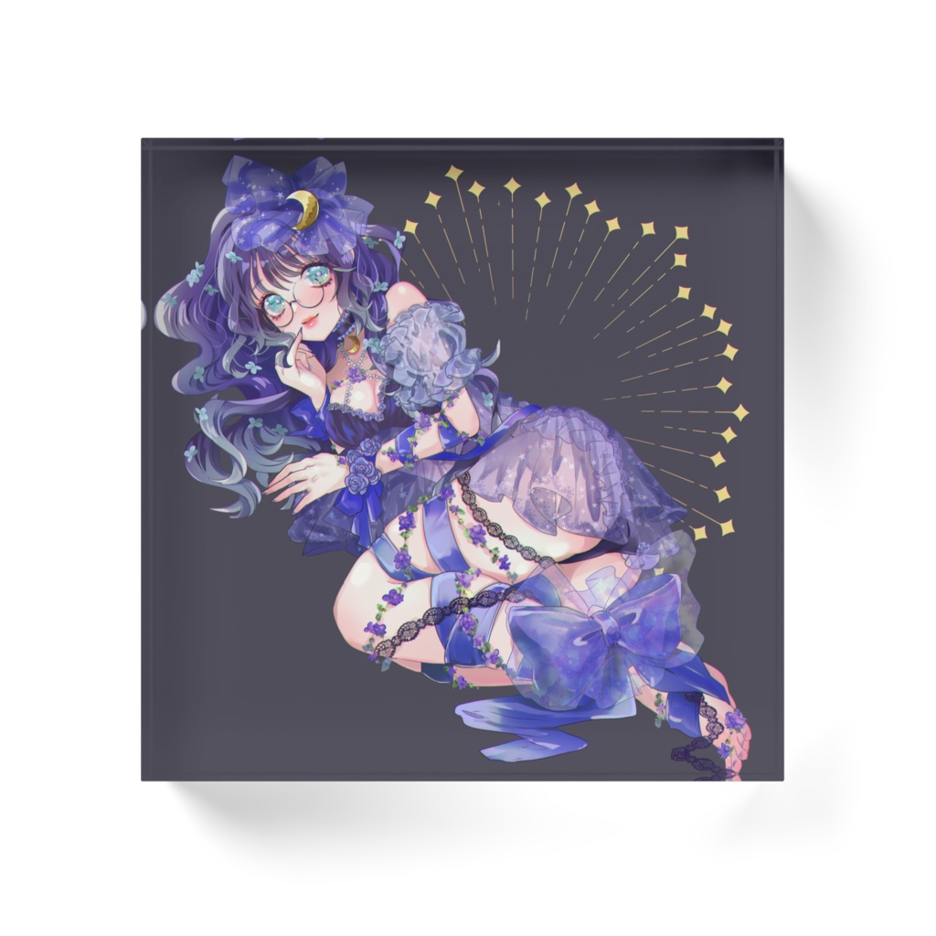 つきこ2周年メインビジュアル アクリルブロック