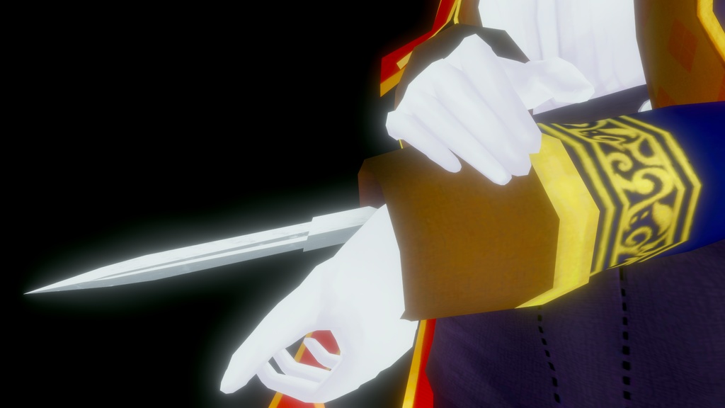 VRchat向け『仕込みブレード』392ポリゴン ☆2種追加しました