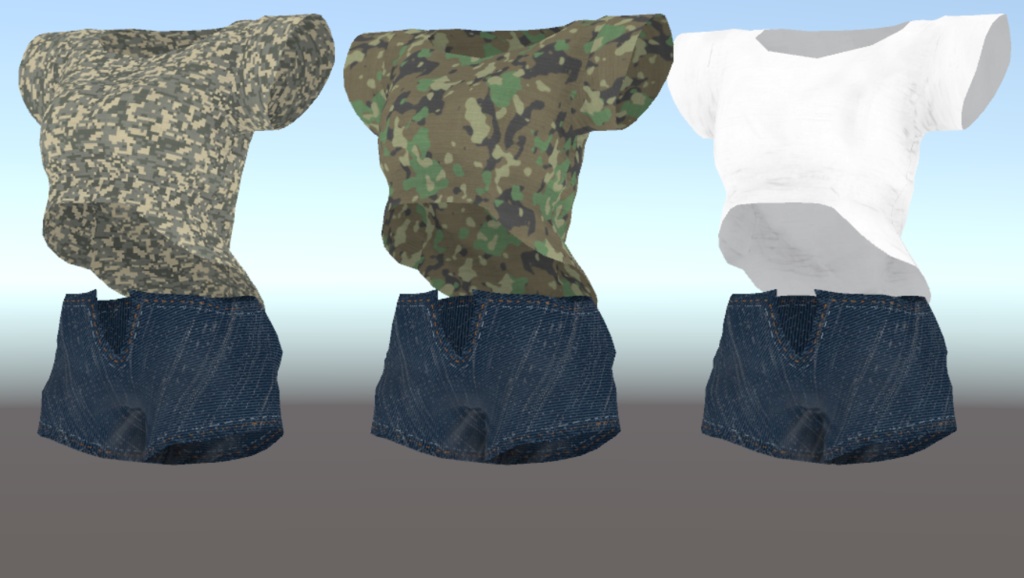 キッシュ素体+たわわ胸用『デカすぎて固定資産税がかかりそうな下乳ヘソ出し短パンTシャツ』