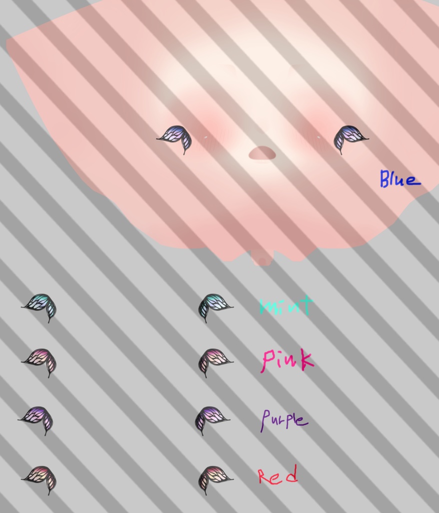 Maya's Butterfly & Simple face texture