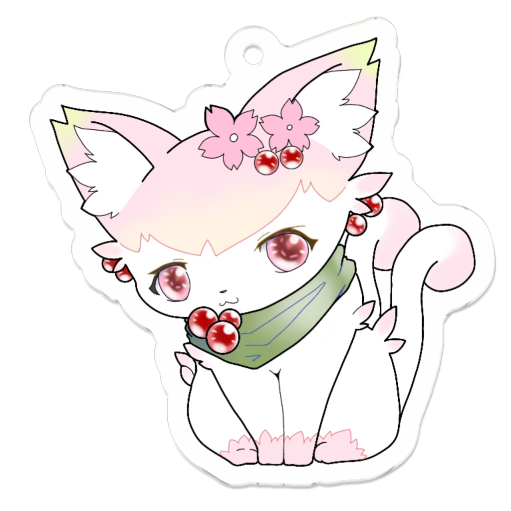 チェリー アクリルキーホルダー
