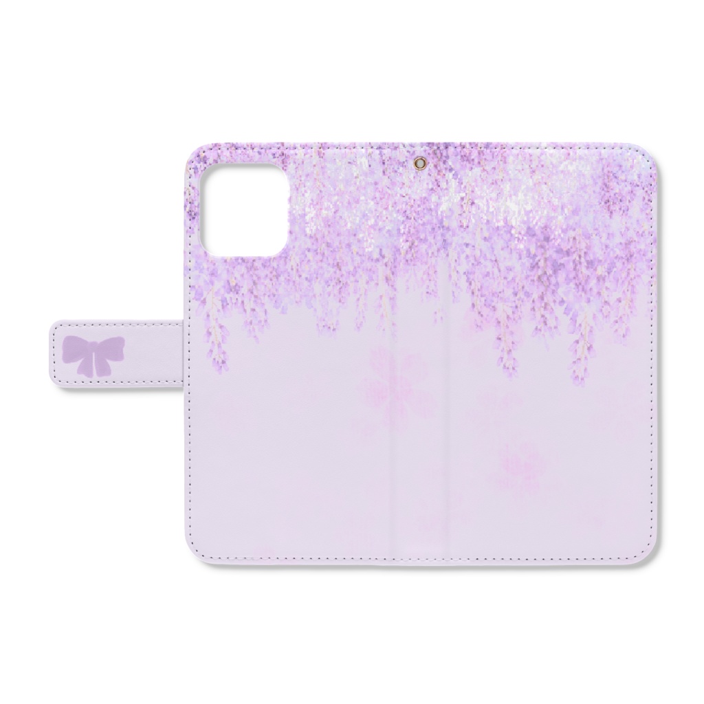 藤桜とリボンのiPhoneケース