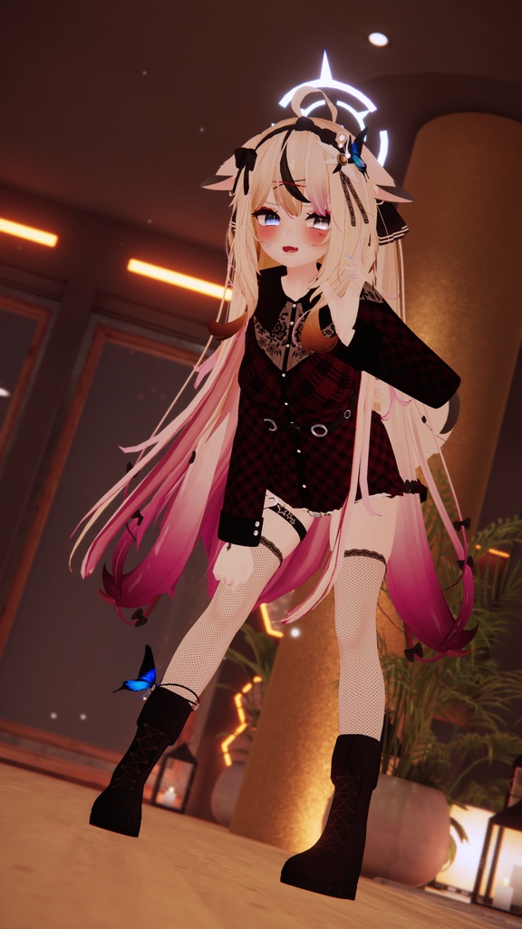 チェックツーピース