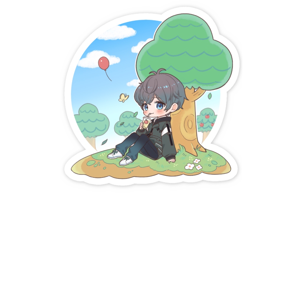 和夜カイ【4周年記念イラスト】 / スマホステッカー