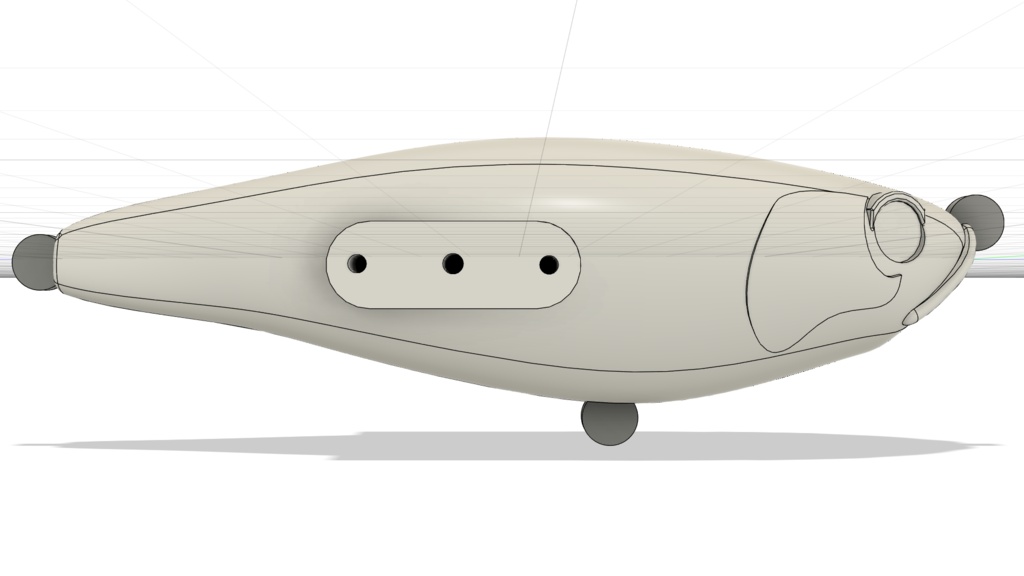 サンドクローラー 【STLデータ】羽根モノルアー100mm / オカッパリ専用設計・自動起き上がり・後方重心(実釣テスト済み)