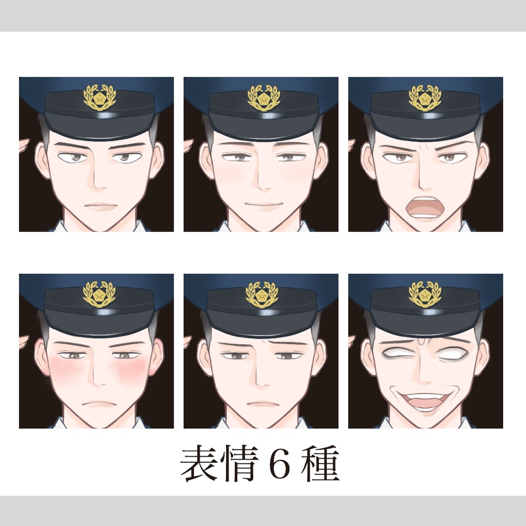 敬礼する警察官