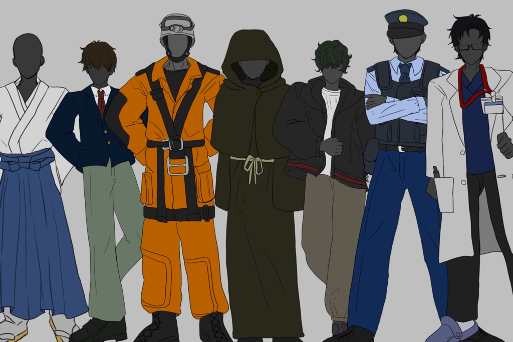 【カオナシNPC】立ち絵男性編