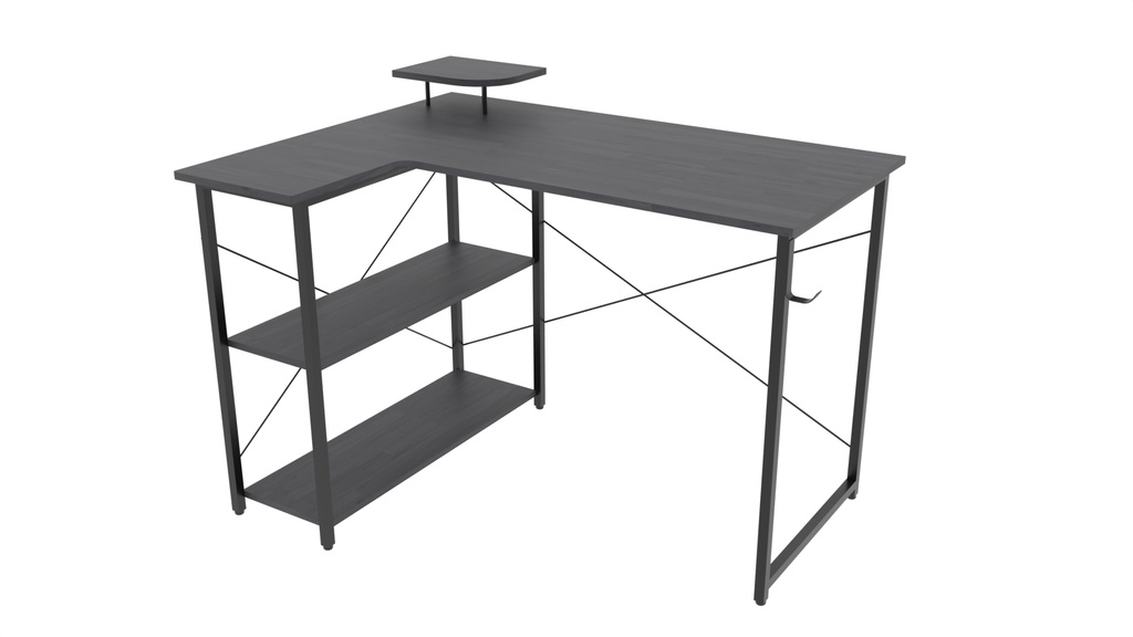 L字デスク(Black/Brown/Gray)