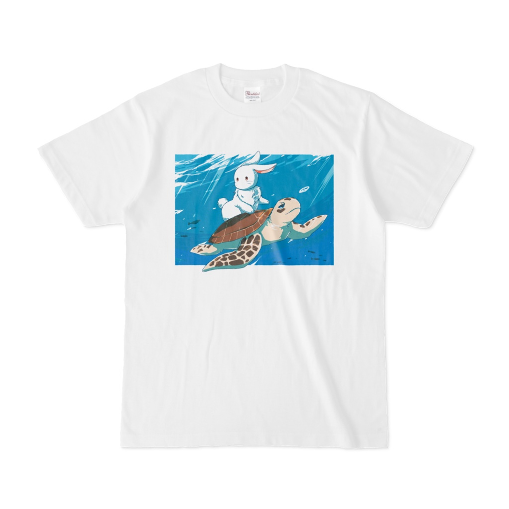 うさぎとウミガメTシャツ