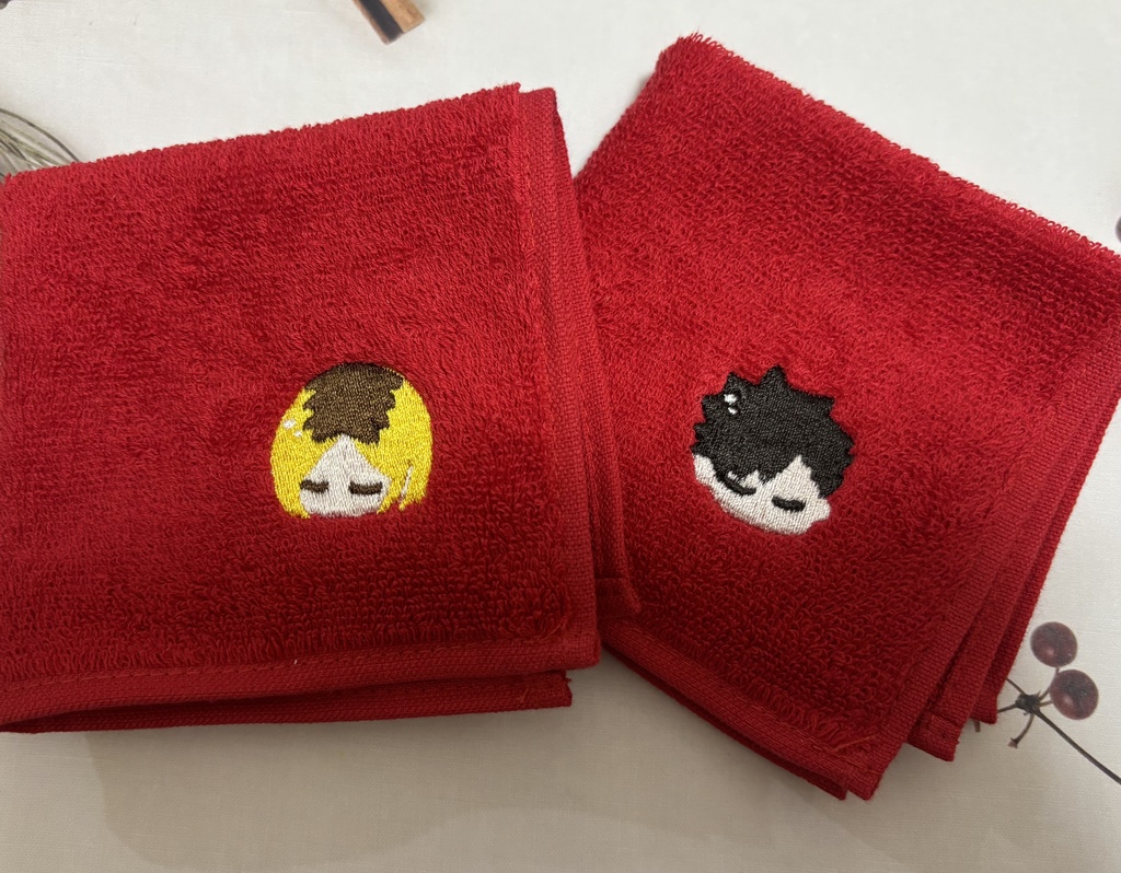刺繍ハンカチ　音駒