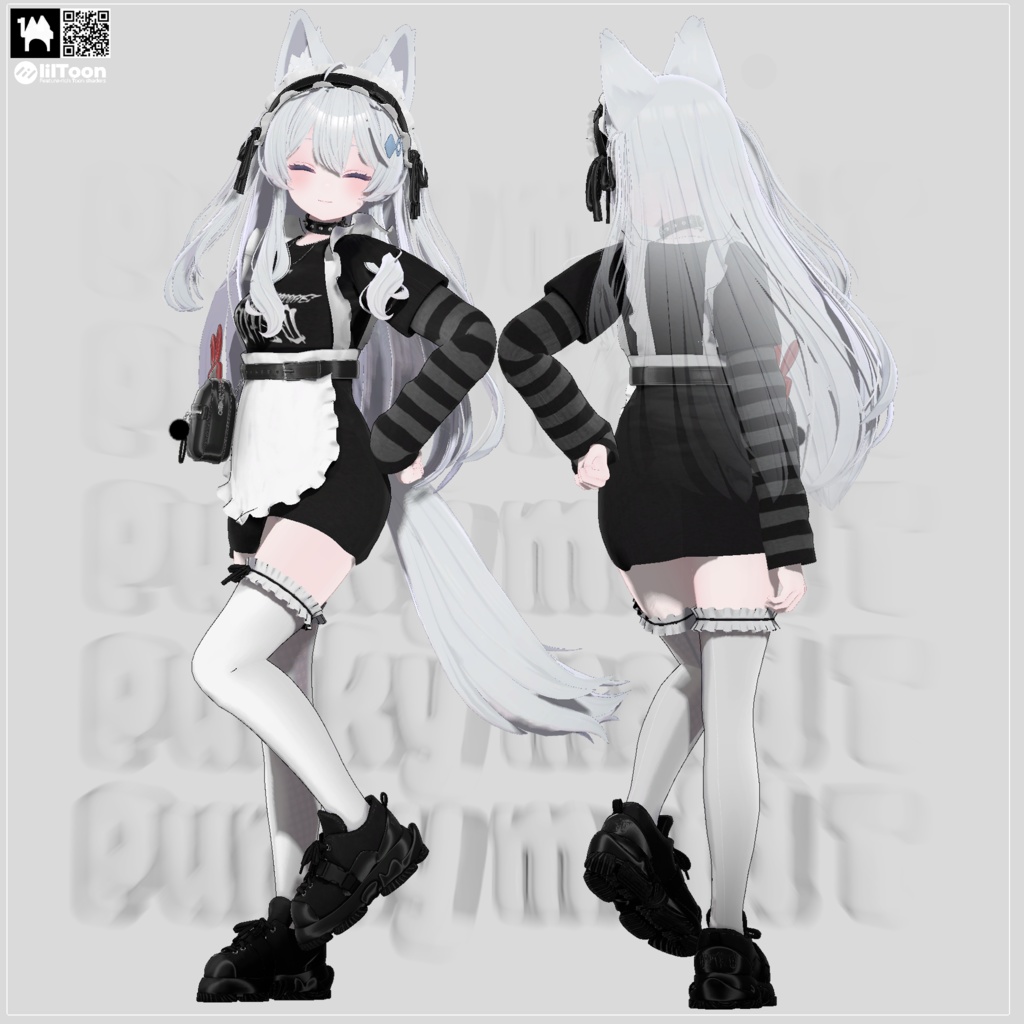 【6アバター対応】 💜パンクメイドT 💜 Punky maid T💜