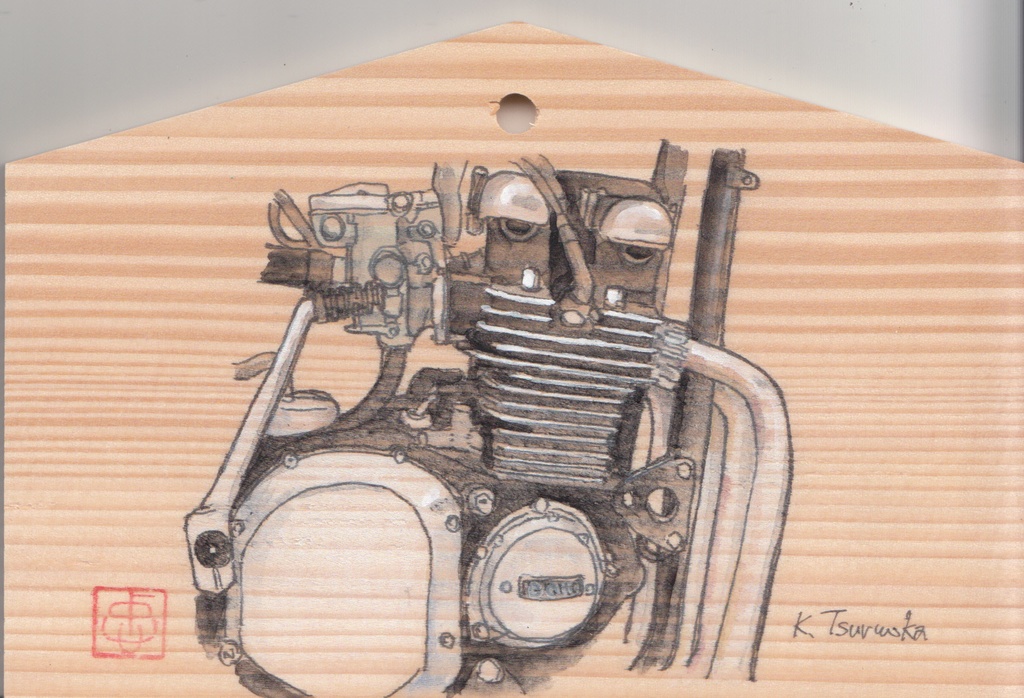 バイク絵馬「カワサキ・Z2」